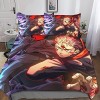 UKALOU Jujutsu Kaisen Housse De Couette 3D Parure De Lit, Housse De Couette Microfibre avec Fermeture À Glissière Et Taies D