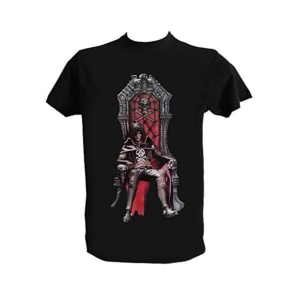 Tee Shirt Albator Homme Enfant Le Corsaire de lespace Harlock Anime Manga Années 80, Homme - 2XL