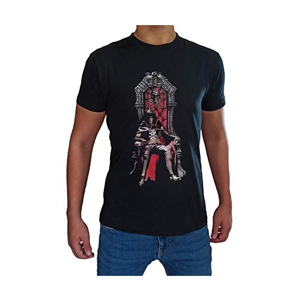 Tee Shirt Albator Homme Enfant Le Corsaire de lespace Harlock Anime Manga Années 80, Homme - 2XL