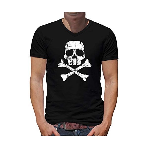 TShirt-People Albator Harlock Pirate Col V T-Shirt Homme Harlock Daiba - Noir - Large