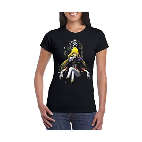 UZ Design Tee Shirt Queen Emeraldas Femme Enfant Albator Anime T Shirt Dessin Animé Année 80, Femme - XL