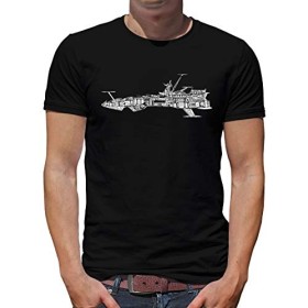 TShirt-People Albator Atlantis T-shirt pour homme Harlock Captain Anime - Noir - XXX-Large