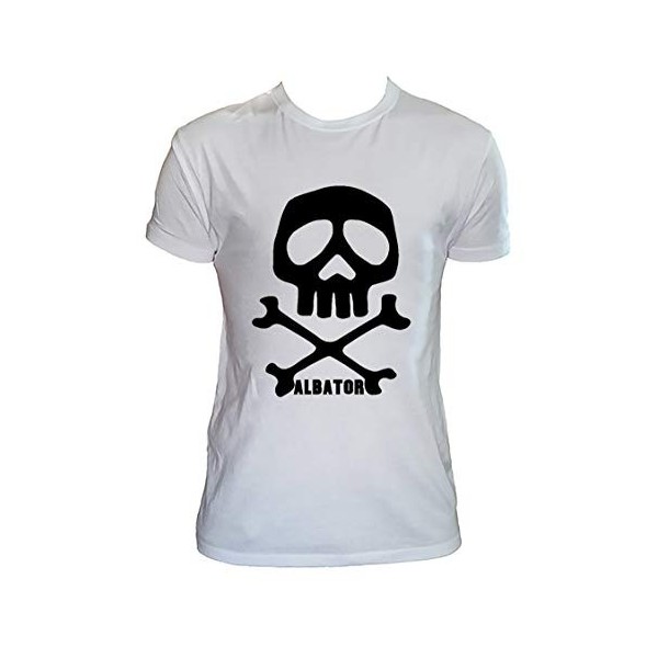 UZ Design Tee Shirt Albator Homme Enfant Arcadia Tête de Mort Anime Manga Annee 80, Enfant 7-8 Ans