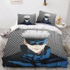 UKALOU Jujutsu Kaisen Housse De Couette Et Taies doreiller en Microfibre Imprimées en Satoru Gojo 3D - Ensemble De Literie C
