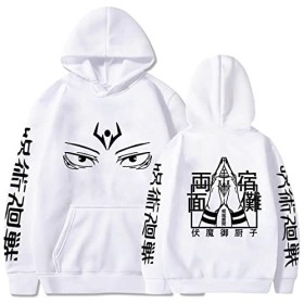 zhedu Jujutsu Kaisen Sweat à Capuche Garçons/Filles Impression 3D Hommes Sweat Mode Streetwear Enfants à Manches Longues M,C