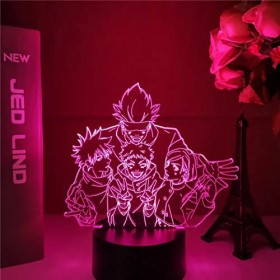 ItoNC Lampe Anime Satoru Gojo Team Light Jujutsu Kaisen Veilleuse LED pour Cadeau dAnniversaire Lampe Satoru Gojo Cadeaux d