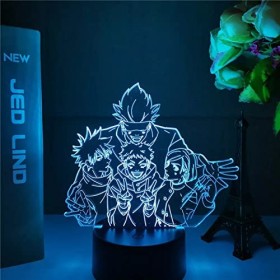 ItoNC Lampe Anime Satoru Gojo Team Light Jujutsu Kaisen Veilleuse LED pour Cadeau dAnniversaire Lampe Satoru Gojo Cadeaux d