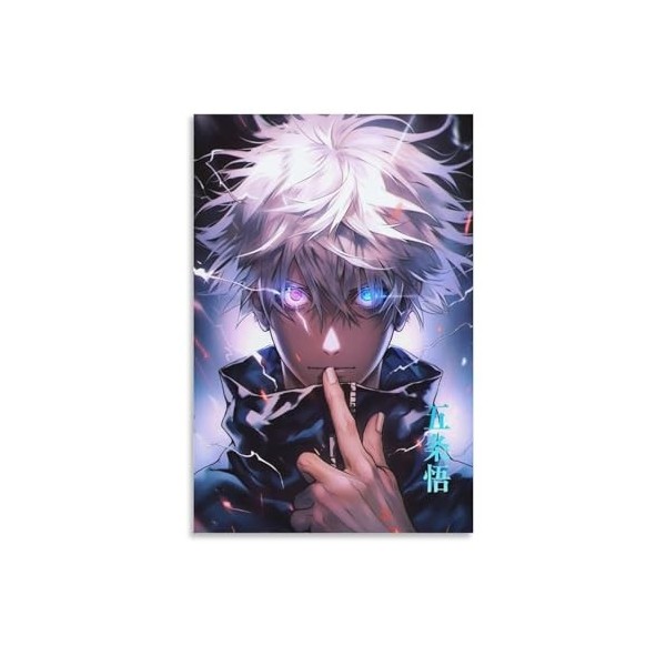 Poster Anime Jujutsu Kaisen Gojo Satoru 3 - Impression sur toile - Décoration murale - 20 x 30 cm