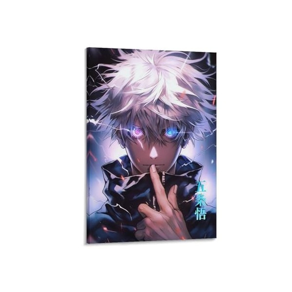 Poster Anime Jujutsu Kaisen Gojo Satoru 3 - Impression sur toile - Décoration murale - 20 x 30 cm