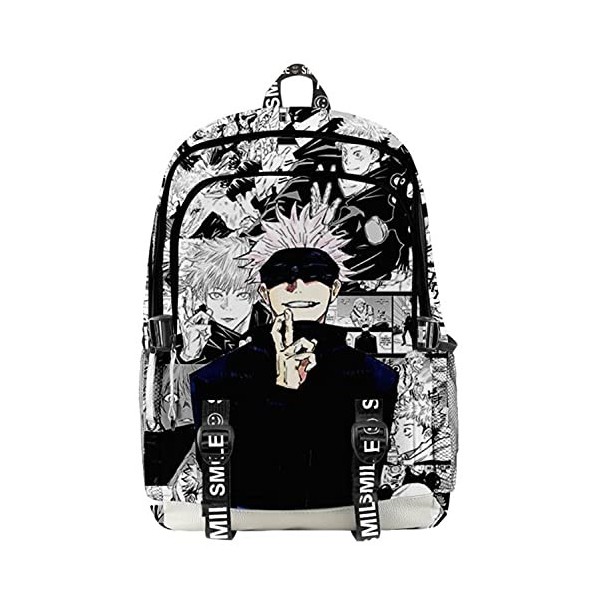 Gumstyle Anime Jujutsu Kaisen Sac à Dos Sac décole Imprimé en 3D Cartable Laptop Backpack Etudiant Fille Garçon Sac Scolaire