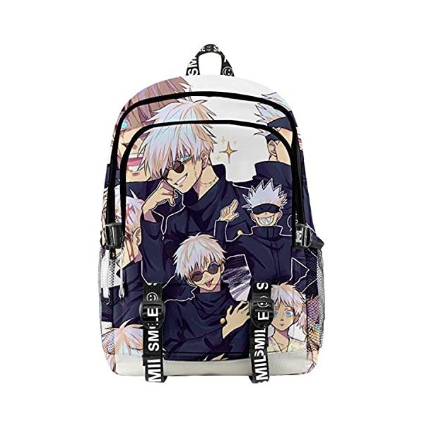 Gumstyle Anime Jujutsu Kaisen Sac à Dos Sac décole Imprimé en 3D Cartable Laptop Backpack Etudiant Fille Garçon Sac Scolaire
