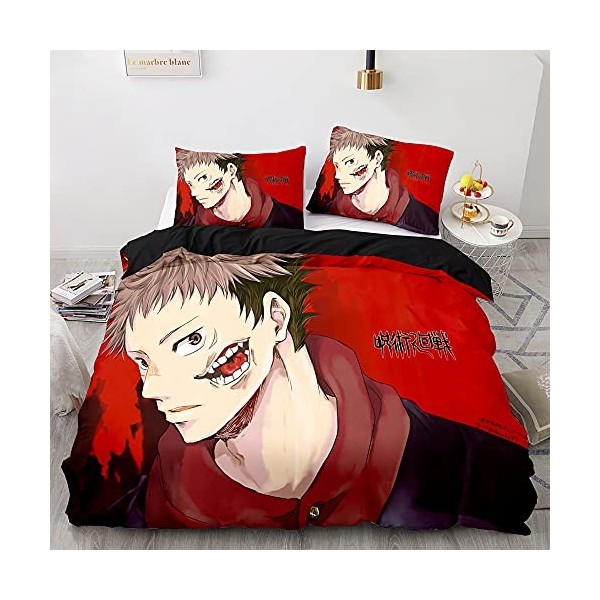 SK-YBB Parure De Lit 3 Pièces Anime Housse De Couette 1-2 Personnes Ensemble De Literie pour Enfants Taille 1 * Duvet Cover E