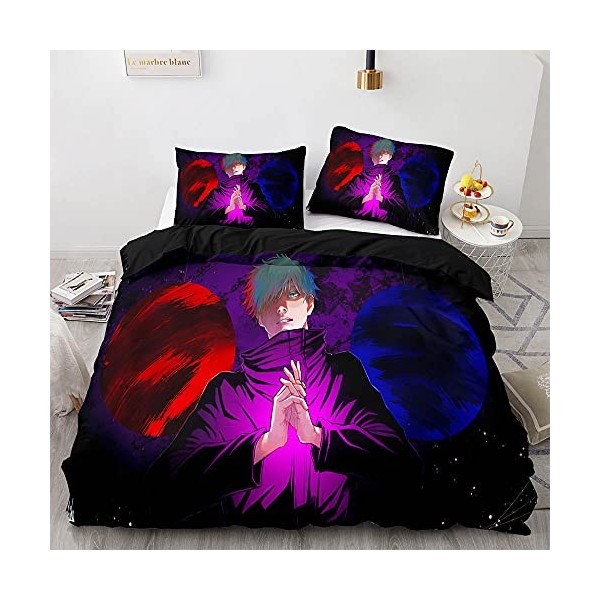 SK-YBB Parure De Lit 3 Pièces Anime Housse De Couette 1-2 Personnes Ensemble De Literie pour Enfants Taille 1 * Duvet Cover E