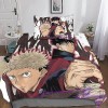 Jujutsu Kaisen Sets De Housses De Couettes 3D, Imprimé Microfibre Anime Parure De Lit 3 Pièces avec Fermeture Éclair Housse D