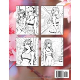 Livre de Coloriage Manga Japonais: Une collection de magnifiques dessins de filles dans les moyens de transport du Japon | pe