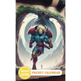 Pocket Calendar 2024 - 2026 With Moon Phase: Three-Year Monthly Planner for Purse , 36 Months from January 2024 to December 2