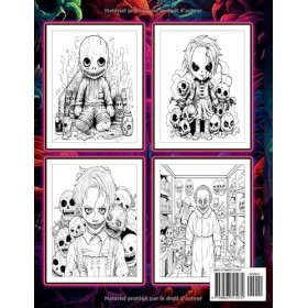 poupée glauque livre coloriage pur adulte: 41 coloriages inspirant pour les passionnés de poupées effrayantes