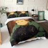 ELGISI Jujutsu Kaisen Housse De Couette Enfants Adultes Parure Lit 3D Satoru Gojo Sets Housse De Couette Microfibre 3 Pièces 