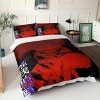 ELGISI Jujutsu Kaisen Housse De Couette Enfants Adultes Parure Lit 3D Satoru Gojo Sets Housse De Couette Microfibre 3 Pièces 