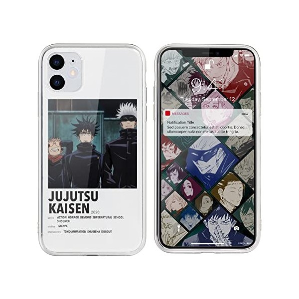 Coque pour Samsung Galaxy A6 2018 5,6" Antichoc Transparent Silicone TPU Protection Housse, Étui de Téléphone Anime Jujutsu