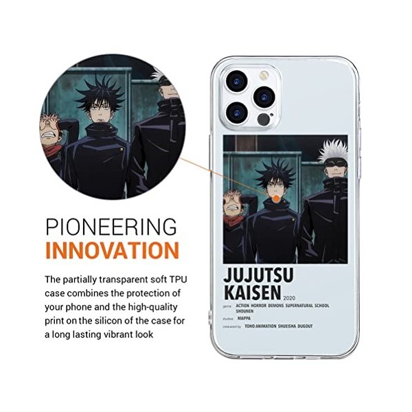 Coque pour Samsung Galaxy A6 2018 5,6" Antichoc Transparent Silicone TPU Protection Housse, Étui de Téléphone Anime Jujutsu