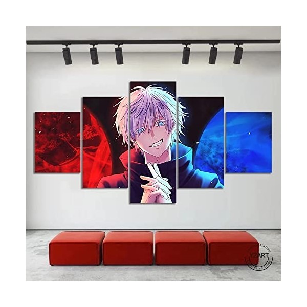 MRCCS Impression sur Toile Cinq Tableaux Consécutifs Décoration De Maison Moderne Peinture 5 Panneaux Abstraits Modulaire Pos