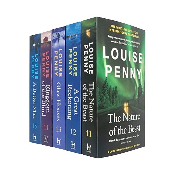 Chief Inspector Gamache Book Series 11-15 Collection 5 Books Set The Nature of the Beast, A Great Reckoning, Glass Houses, K