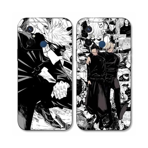 LYUBFDC 2 Pièces Coque pour Xiaomi Redmi 12C 4G/11A 4G 6.71, avec Anime Motif Jujutsu Kaisen Gojo Satoru Itadori Yuji Manga