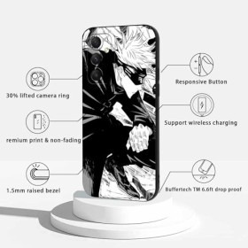 2 Pièces Coque pour Samsung Galaxy A54 5G 6.4, avec Anime motif Jujutsu Kaisen Gojo Satoru Itadori Yuji Manga Antichoc TPU 