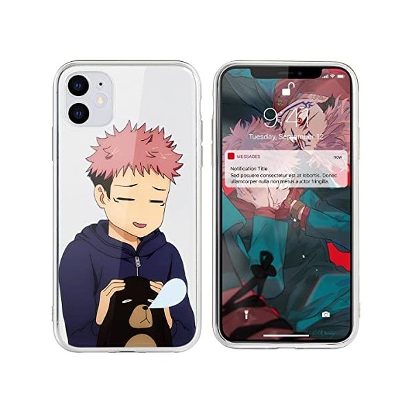 Coque pour Apple iPhone 14 et iPhone 13 6,1 Pouces, Antichoc Transparent Silicone TPU Protection Housse, Étui de Téléphone An