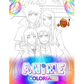 Anime Coloriage: Super Livre à Colorier pour Adultes Ado et Enfants, Cadeau Amusant pour les Fans de Manga et Dessin Animé