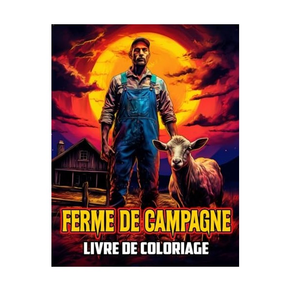Ferme De Campagne: Livre de coloriage pour adultes avec de charmantes maisons de campagne, des animaux de ferme et des paysag