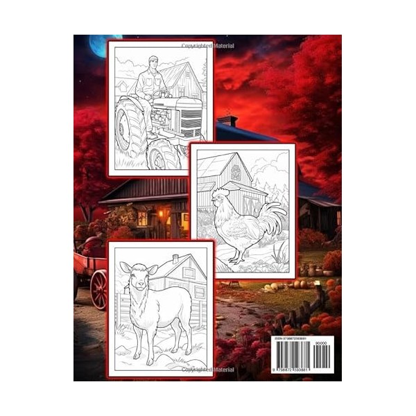 Ferme De Campagne: Livre de coloriage pour adultes avec de charmantes maisons de campagne, des animaux de ferme et des paysag