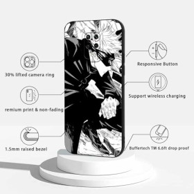 2 Pièces Coque pour Xiaomi Redmi Note 9 Pro/Note 9S 4G 6.67, avec Anime motif Jujutsu Kaisen Gojo Satoru Itadori Yuji Mang
