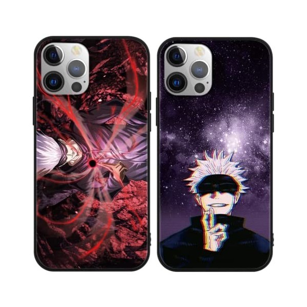 2 Pièces Coque pour Oppo A16（4G） 6.52 avec Anime Jujutsu Kaisen Gojo Satoru Itadori Yuji Manga 3D Imprimé Motiv Case Doux A