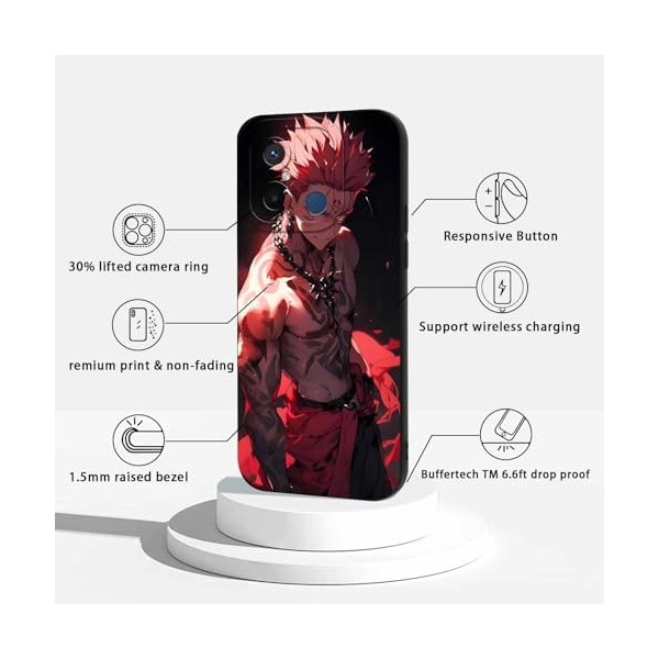 LYUBFDC 2 Pièces Coque pour Xiaomi Redmi 12C 4G/11A 4G 6.71, avec Anime Motif Jujutsu Kaisen Gojo Satoru Itadori Yuji Manga