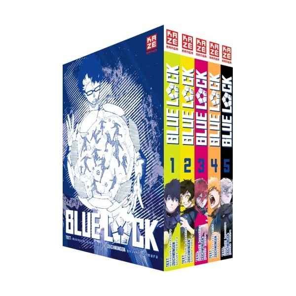 Blue Lock - Band 1-5 im Sammelschuber, Language German