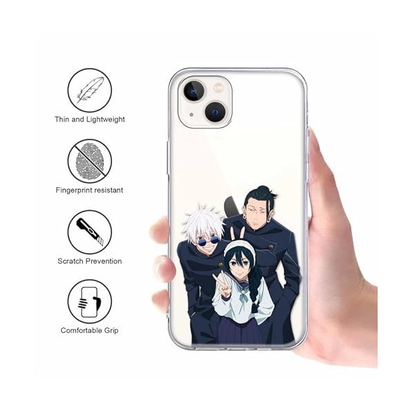 2 Pièces Coque pour Samsung Galaxy A12 4G 6.5 Pouce, avec Anime motif Jujutsu Kaisen Gojo Satoru Itadori Yuji Manga Antichoc