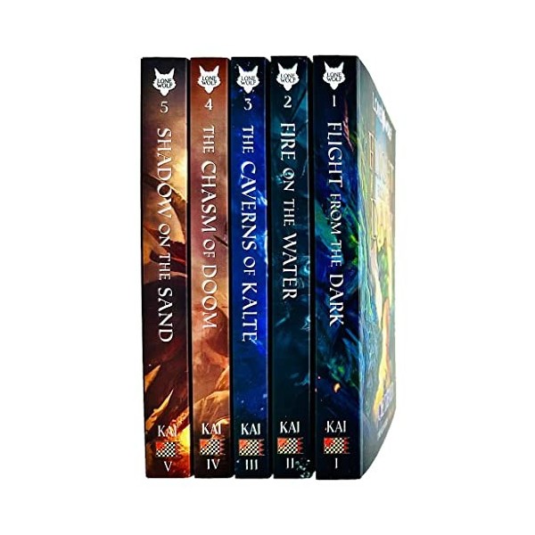 Lone Wolf Series Books 1 - 5 Collection Set by Joe Dever Flight from the Dark, Fire on the Water, Caverns of Kalte, Chasm of