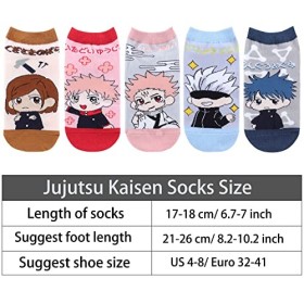 Roffatide anime jujutsu kaisen bottines 5 paires de bas de poitrine cosplay no show chaussettes homme femme