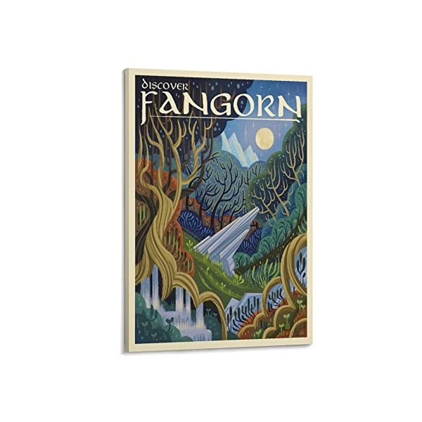 Lot de posters sur toile Le Seigneur des Anneaux - Art mural - Décoration murale pour salon - 20 x 30 cm