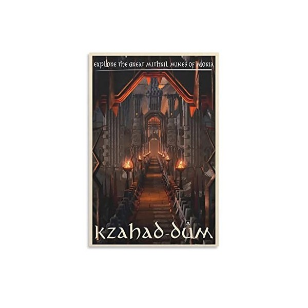 Lot de posters sur toile Le Seigneur des Anneaux - Art mural - Décoration murale pour salon - 20 x 30 cm