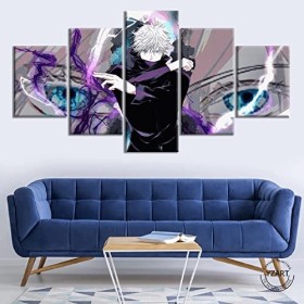 Wondbeau Impression sur Toile Cinq Tableaux Consécutifs Décoration De Maison Moderne Peinture 5 Panneaux Abstraits Modulaire 