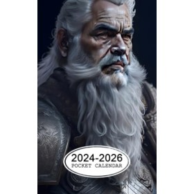 Pocket Calendar 2024-2026: Two-Year Monthly Planner for Purse , 36 Months from January 2024 to December 2026 | Paladin dwarf 