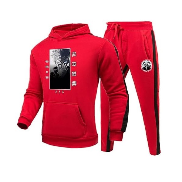 Survêtement Jujutsu Kaisen pour Unisexe Anime Gojo Satoru Cosplay Costume Graphique Imprimé Sweats à capuche et pantalons de 