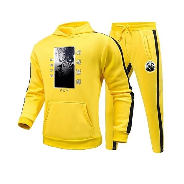 Survêtement Jujutsu Kaisen pour Unisexe Anime Gojo Satoru Cosplay Costume Graphique Imprimé Sweats à capuche et pantalons de 