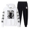 acsewater Unisexe Anime Jujutsu Kaisen Hoodie Pantalon Survêtements Geto Suguru Sweat À Manches Longues Taille Élastique Pant