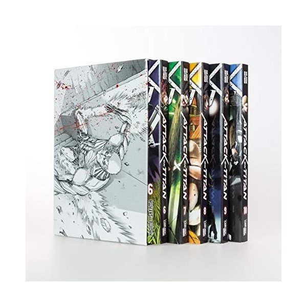 Attack on Titan, Bände 6-10 im Sammelschuber mit Extra: Atemberaubende Fantasy-Action im Kampf gegen grauenhafte Titanen