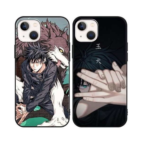 LYUBFDC 2 Pièces Animé Coque pour Samsung Galaxy A14 5G 6.8 Pouce, avec Anime Motif Jujutsu Kaisen Fushiguro Toji Manga Antic