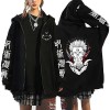 westtrend Anime Jujutsu Kaisen Hoodies with Zipper Yuuji Itadori Cosplay Sweatshirts Sukuna Ryomen Hoodies Satoru Gojo Loose 